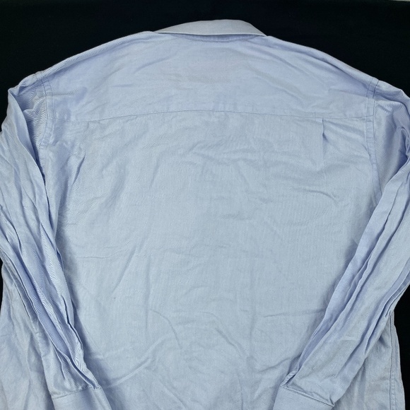 Tattersall Button Up Shirt Mens 17.5 34/35 Blue - Picture 8 of 8
